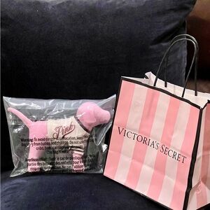 🎈NWT Victoria’s Secret PINK Plush Dog 🩷 Collectible + Original Gift Bag Rare HTF